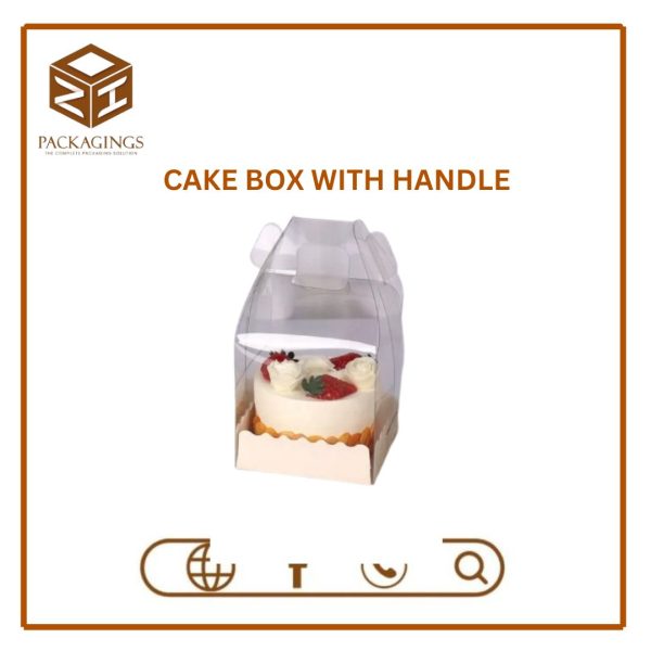 CAKE BOX WITH HANDLE (pack of 12)