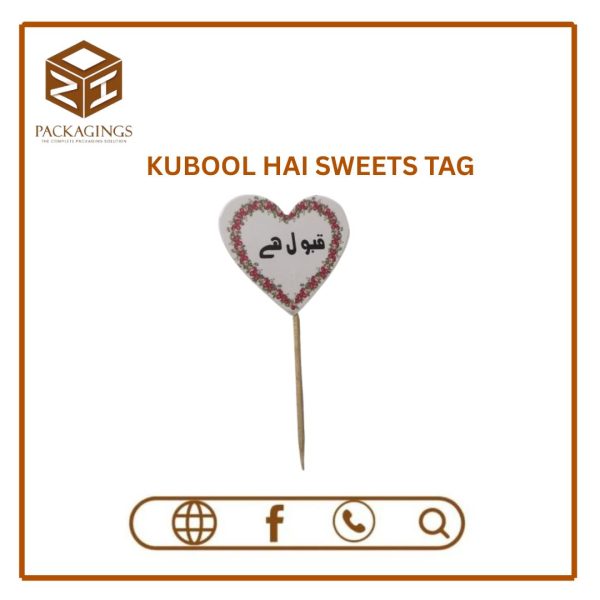 CUP CAKE OCCASIONAL TAG-KUBOOL HAI (PACK OF 10)