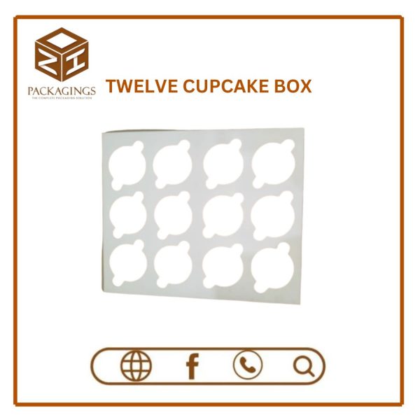 TWELVE CUPCAKE BOX 5’’ Height (Pack Of 12)